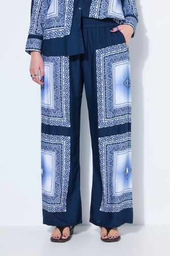 Moda za polnejše Hlače širokih nogavica visokog struka plus velikost, xxl, Ulla Popken in Johann Popken (JP1880)