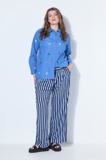 Moda za polnejše Hlače širokih nogavica visokog struka plus velikost, xxl, Ulla Popken in Johann Popken (JP1880)