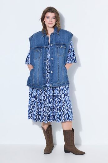 Moda za polnejše Prsluk traper šireg kroja plus velikost, xxl, Ulla Popken in Johann Popken (JP1880)