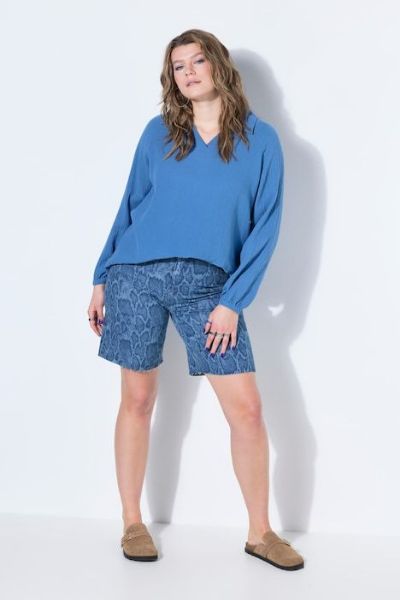 Slika Hlače traper kratkih nogavica visokog struka