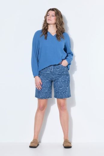 Moda za polnejše Hlače traper kratkih nogavica visokog struka plus velikost, xxl, Ulla Popken in Johann Popken (JP1880)