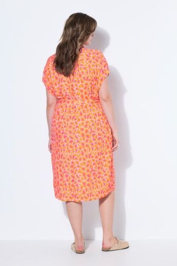 Moda za polnejše Haljina midi kratkih rukava šireg kroja plus velikost, xxl, Ulla Popken in Johann Popken (JP1880)