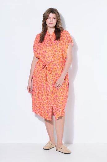 Moda za polnejše Haljina midi kratkih rukava šireg kroja plus velikost, xxl, Ulla Popken in Johann Popken (JP1880)