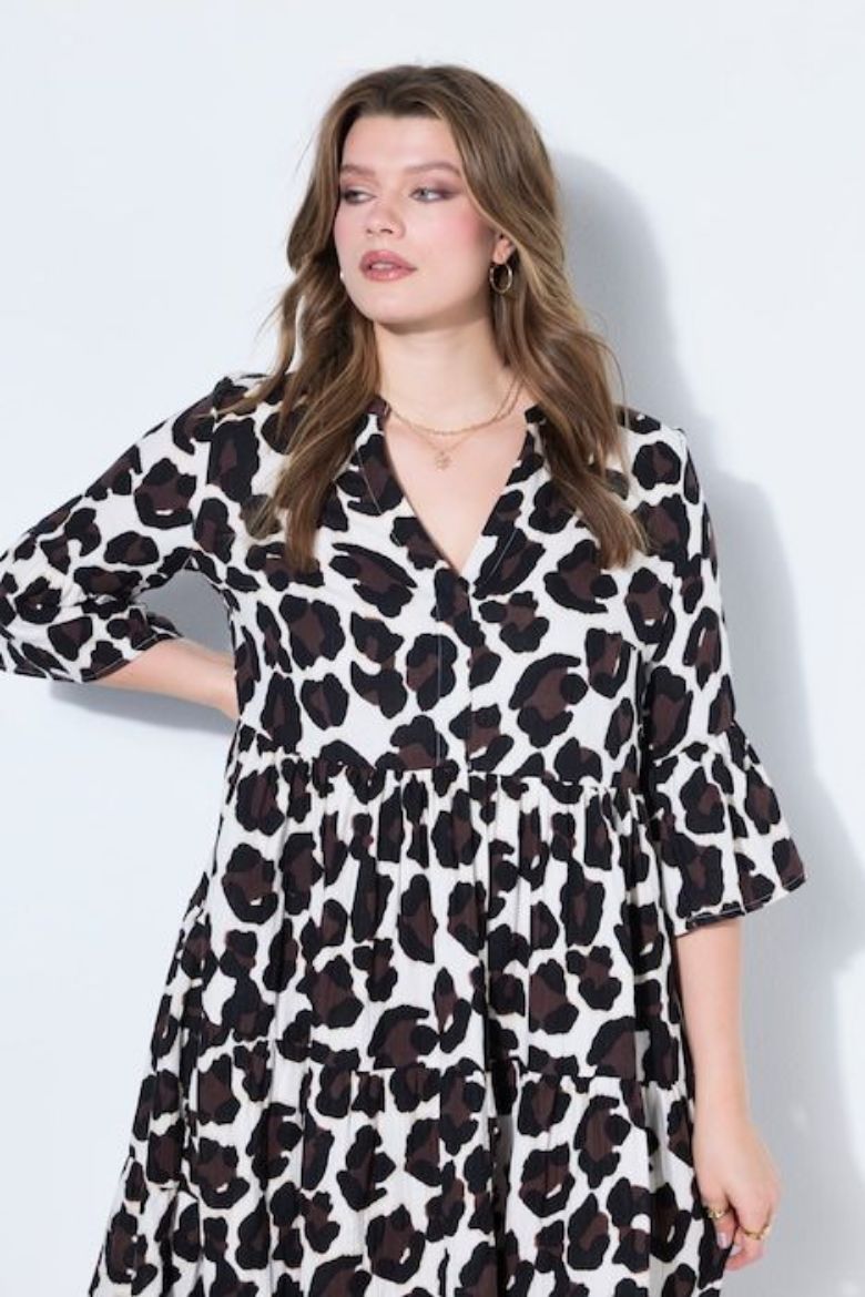 Moda za polnejše Haljina maxi 3/4 rukava od muslina plus velikost, xxl, Ulla Popken in Johann Popken (JP1880)