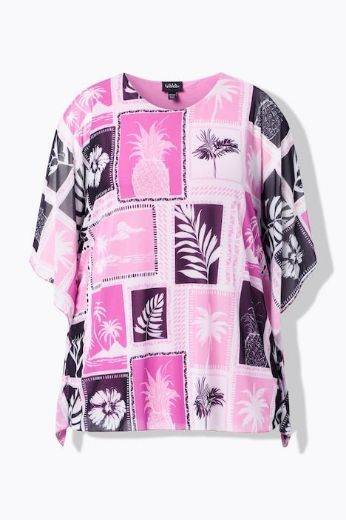 Moda za polnejše Bluza kratkih rukava šireg kroja plus velikost, xxl, Ulla Popken in Johann Popken (JP1880)