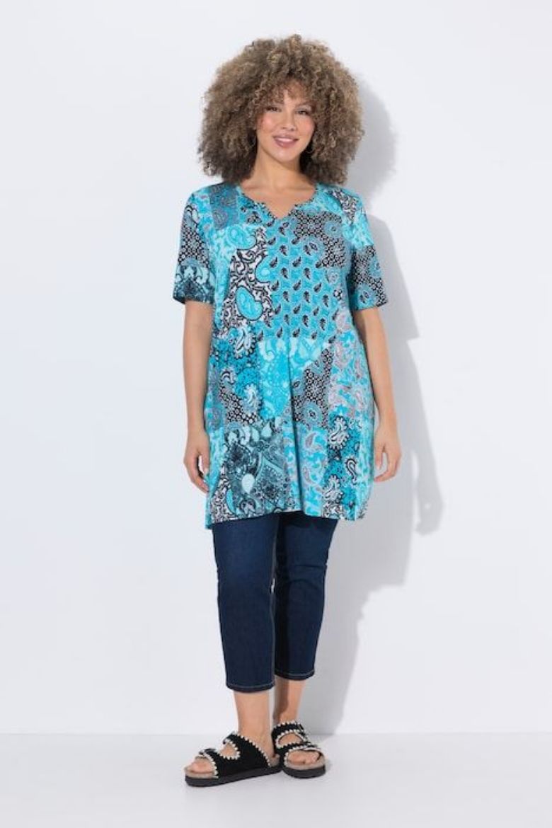 Moda za polnejše Majica kratkih rukava A kroja plus velikost, xxl, Ulla Popken in Johann Popken (JP1880)