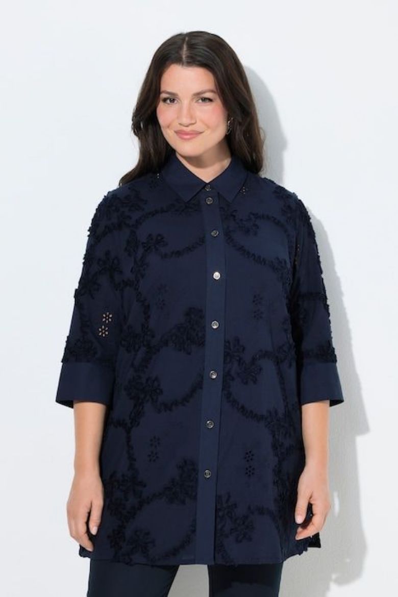 Moda za polnejše Bluza 3/4 rukava dužeg kroja plus velikost, xxl, Ulla Popken in Johann Popken (JP1880)