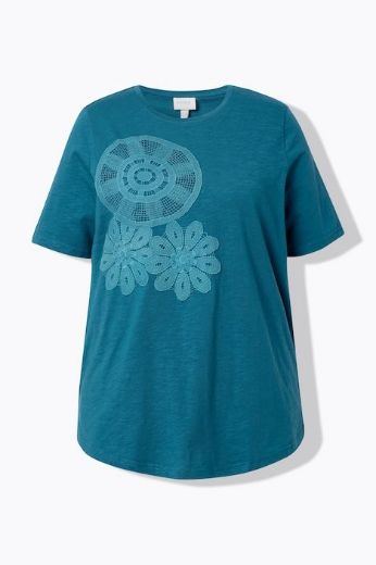 Moda za polnejše Majica kratkih rukava A kroja pamučna plus velikost, xxl, Ulla Popken in Johann Popken (JP1880)