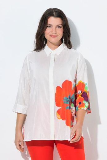 Moda za polnejše Bluza 3/4 rukava A kroja plus velikost, xxl, Ulla Popken in Johann Popken (JP1880)
