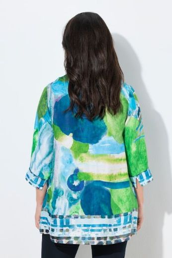 Moda za polnejše Bluza 3/4 rukava od satena plus velikost, xxl, Ulla Popken in Johann Popken (JP1880)
