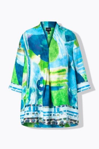 Moda za polnejše Bluza 3/4 rukava od satena plus velikost, xxl, Ulla Popken in Johann Popken (JP1880)