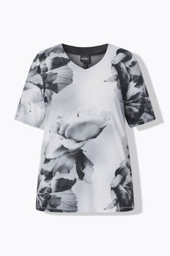Moda za polnejše Majica kratkih rukava V izreza plus velikost, xxl, Ulla Popken in Johann Popken (JP1880)