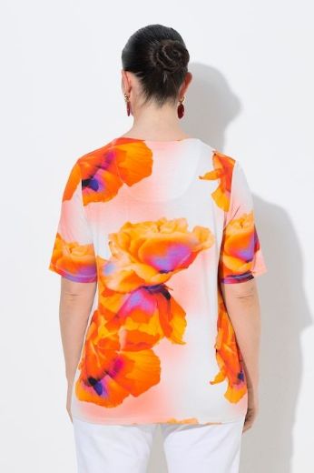 Moda za polnejše Majica kratkih rukava V izreza plus velikost, xxl, Ulla Popken in Johann Popken (JP1880)