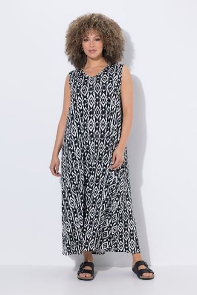 Slika Haljina midi bez rukava V izreza