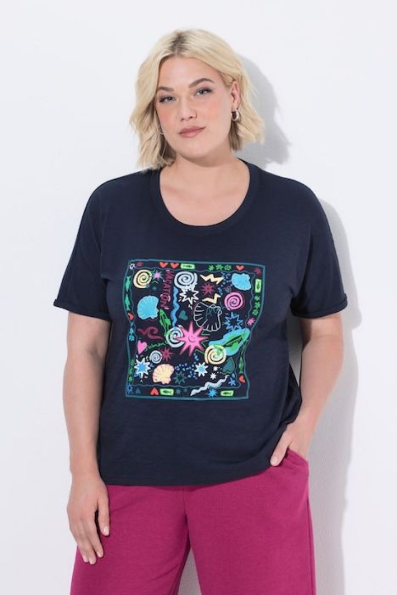 Moda za polnejše Majica kratkih rukava dužeg kroja plus velikost, xxl, Ulla Popken in Johann Popken (JP1880)