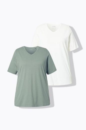 Moda za polnejše Majica 2 komada kratkih rukava plus velikost, xxl, Ulla Popken in Johann Popken (JP1880)