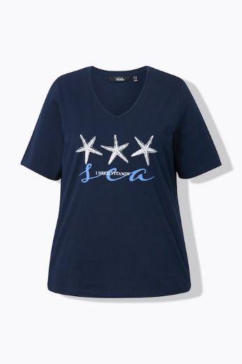 Moda za polnejše Majica kratkih rukava V ovratnika plus velikost, xxl, Ulla Popken in Johann Popken (JP1880)
