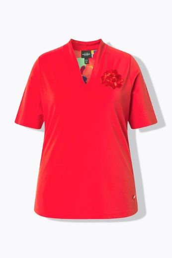 Moda za polnejše Majica kratkih rukava V izreza plus velikost, xxl, Ulla Popken in Johann Popken (JP1880)