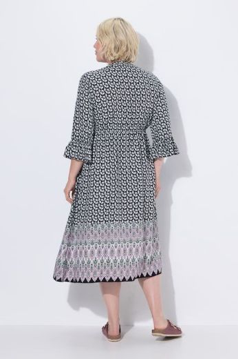 Moda za polnejše Haljina midi 3/4 rukava a kroja plus velikost, xxl, Ulla Popken in Johann Popken (JP1880)