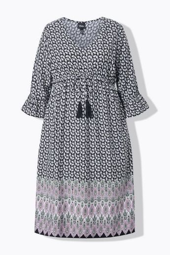 Moda za polnejše Haljina midi 3/4 rukava a kroja plus velikost, xxl, Ulla Popken in Johann Popken (JP1880)