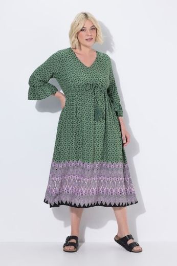 Moda za polnejše Haljina midi 3/4 rukava a kroja plus velikost, xxl, Ulla Popken in Johann Popken (JP1880)