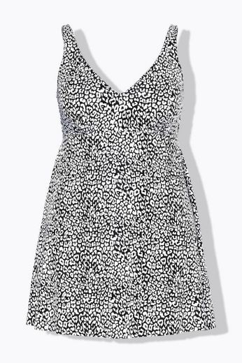 Moda za polnejše Kupaći kostim haljina životinjskog printa plus velikost, xxl, Ulla Popken in Johann Popken (JP1880)