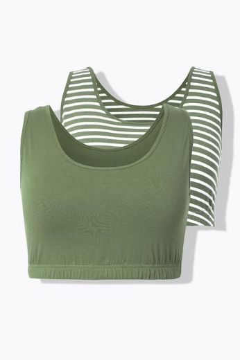 Moda za polnejše Grudnjak bez žice širokih naramenica 2 komada plus velikost, xxl, Ulla Popken in Johann Popken (JP1880)