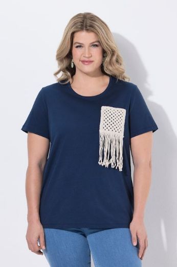 Moda za polnejše Majica kratkih rukava pletenog džepa pamučna plus velikost, xxl, Ulla Popken in Johann Popken (JP1880)