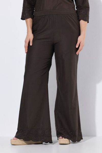 Slika Hlače širokih nogavica pamučne