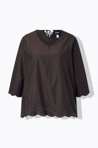 Moda za polnejše Bluza 3/4 rukava pamučna plus velikost, xxl, Ulla Popken in Johann Popken (JP1880)