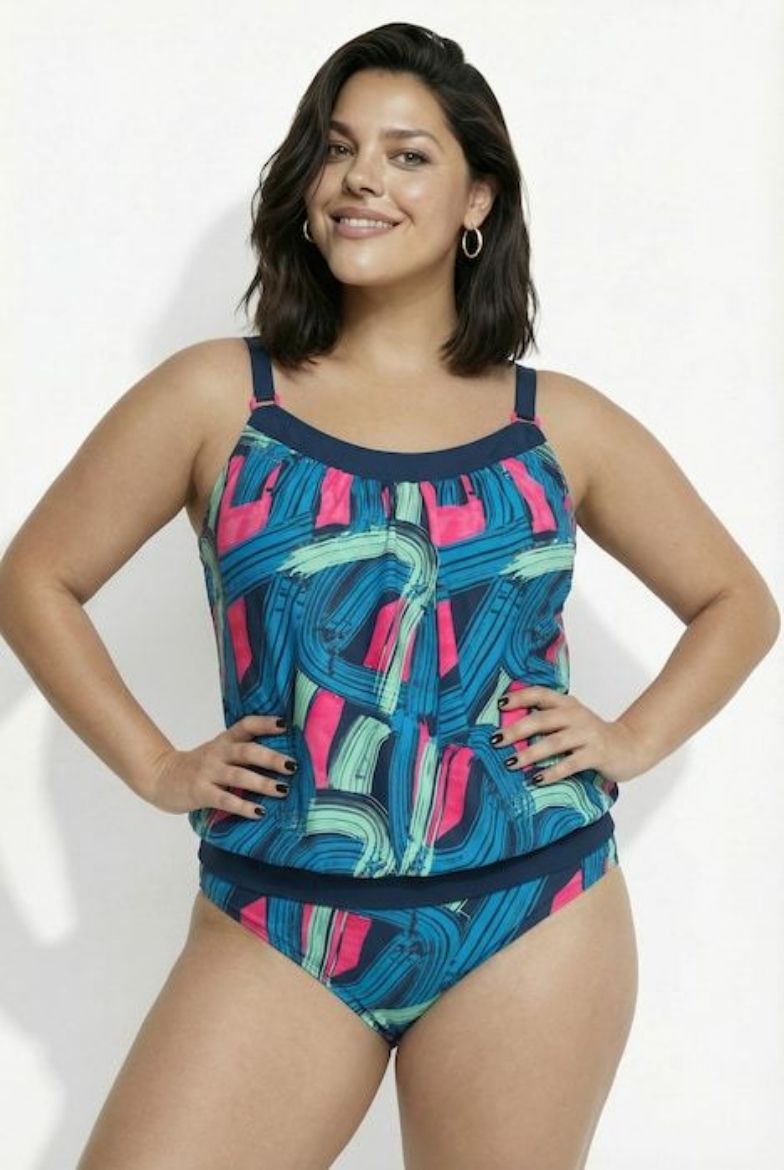 Moda za polnejše Kupaći kostim tankini mekanih košarica plus velikost, xxl, Ulla Popken in Johann Popken (JP1880)