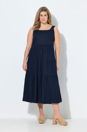 Moda za polnejše Haljina bez rukava A kroja podesivih naramenica lanena plus velikost, xxl, Ulla Popken in Johann Popken (JP1880)