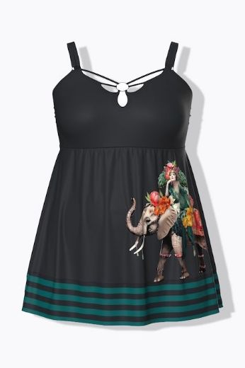 Moda za polnejše Kupaći kostim haljina mekanih košarica plus velikost, xxl, Ulla Popken in Johann Popken (JP1880)