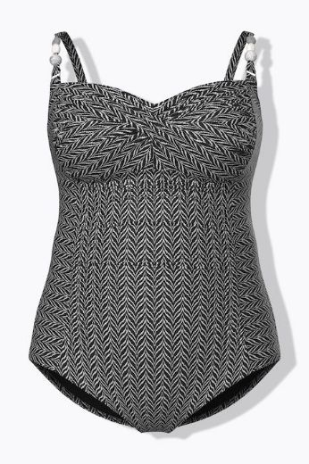 Moda za polnejše Kupaći kostim jednodijelni mekanih košarica plus velikost, xxl, Ulla Popken in Johann Popken (JP1880)