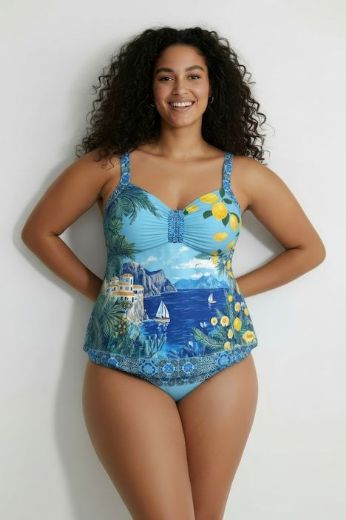 Moda za polnejše Kupaći kostim tankini mekanih košarica i podesivih naramenica plus velikost, xxl, Ulla Popken in Johann Popken (JP1880)