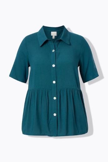 Moda za polnejše Bluza kratkih rukava s kragnom plus velikost, xxl, Ulla Popken in Johann Popken (JP1880)