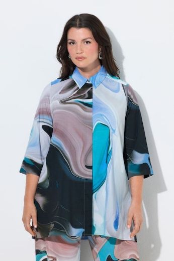 Moda za polnejše Bluza rukavi 3/4 s kragnom plus velikost, xxl, Ulla Popken in Johann Popken (JP1880)