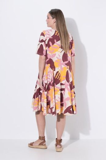 Moda za polnejše Haljina kratkih rukava pamučna s izrezom plus velikost, xxl, Ulla Popken in Johann Popken (JP1880)