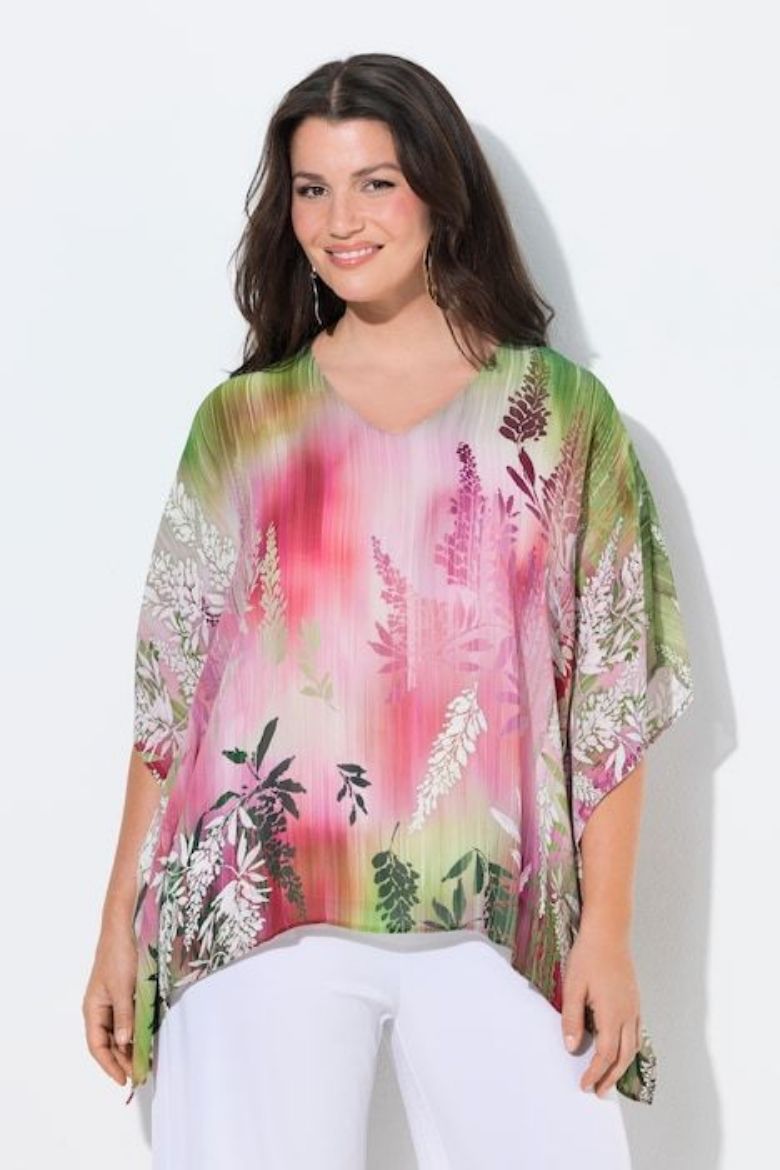 Moda za polnejše Bluza kratkih rukava šireg kroja plus velikost, xxl, Ulla Popken in Johann Popken (JP1880)