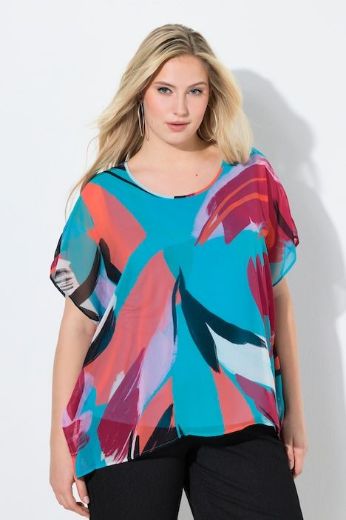 Moda za polnejše Bluza kratkih rukava plus velikost, xxl, Ulla Popken in Johann Popken (JP1880)