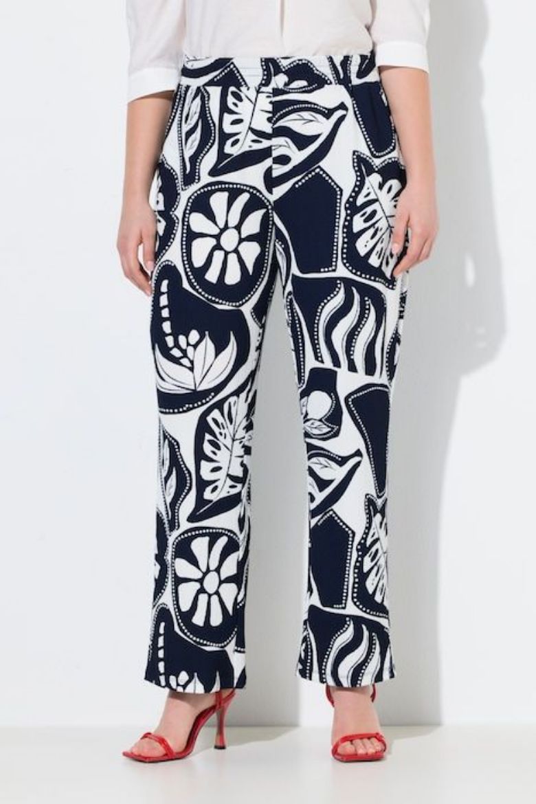 Moda za polnejše Hlače širokih nogavica elastičnog struka plus velikost, xxl, Ulla Popken in Johann Popken (JP1880)