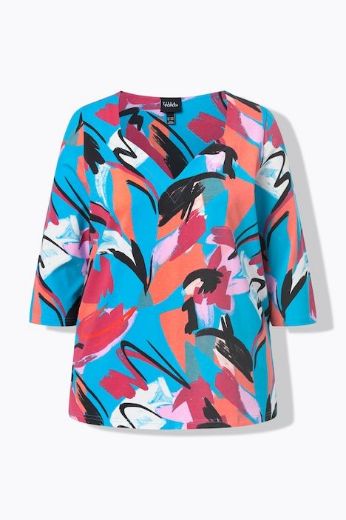 Moda za polnejše Majica kratkih rukava s izrezom plus velikost, xxl, Ulla Popken in Johann Popken (JP1880)