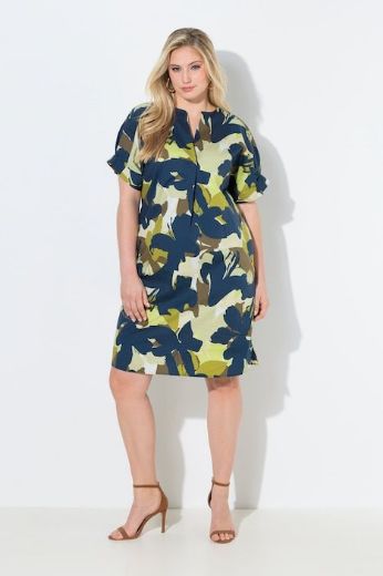 Moda za polnejše Haljina kratkih rukava s izrezom plus velikost, xxl, Ulla Popken in Johann Popken (JP1880)