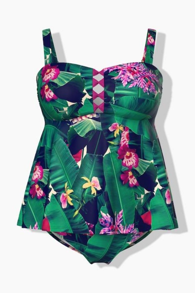 Moda za polnejše Kupaći kostim tankini plus velikost, xxl, Ulla Popken in Johann Popken (JP1880)