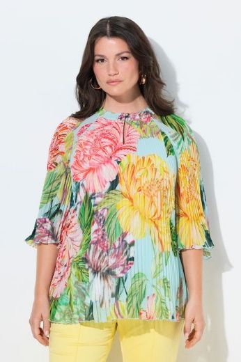 Moda za polnejše Bluza 3/4 rukava A kroja plus velikost, xxl, Ulla Popken in Johann Popken (JP1880)