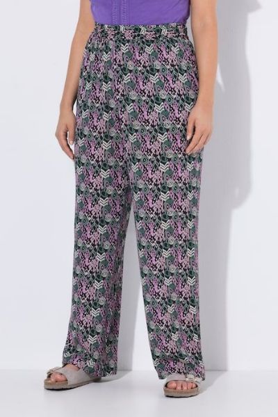 Slika Hlače širokih nogavica elastičnog struka