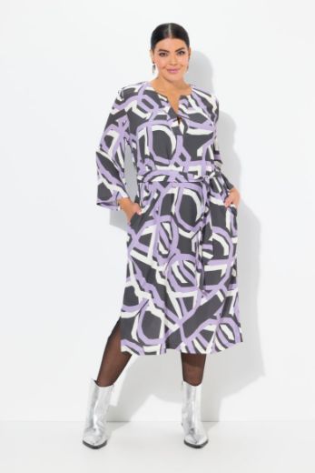 Moda za polnejše Haljina midi 3/4 rukava plus velikost, xxl, Ulla Popken in Johann Popken (JP1880)