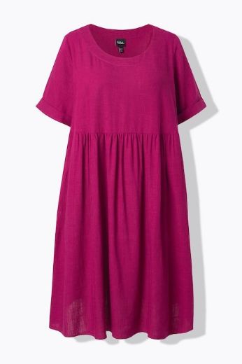Moda za polnejše Haljina kratkih rukava od mješavine lana plus velikost, xxl, Ulla Popken in Johann Popken (JP1880)