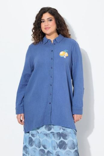 Moda za polnejše Bluza na kopčanje dužeg A kroja plus velikost, xxl, Ulla Popken in Johann Popken (JP1880)