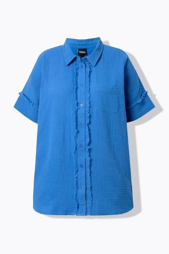 Moda za polnejše Bluza kratkih rukava od muslina plus velikost, xxl, Ulla Popken in Johann Popken (JP1880)